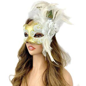 Women Costume Venetian mask Feather Masquerade Party Masks